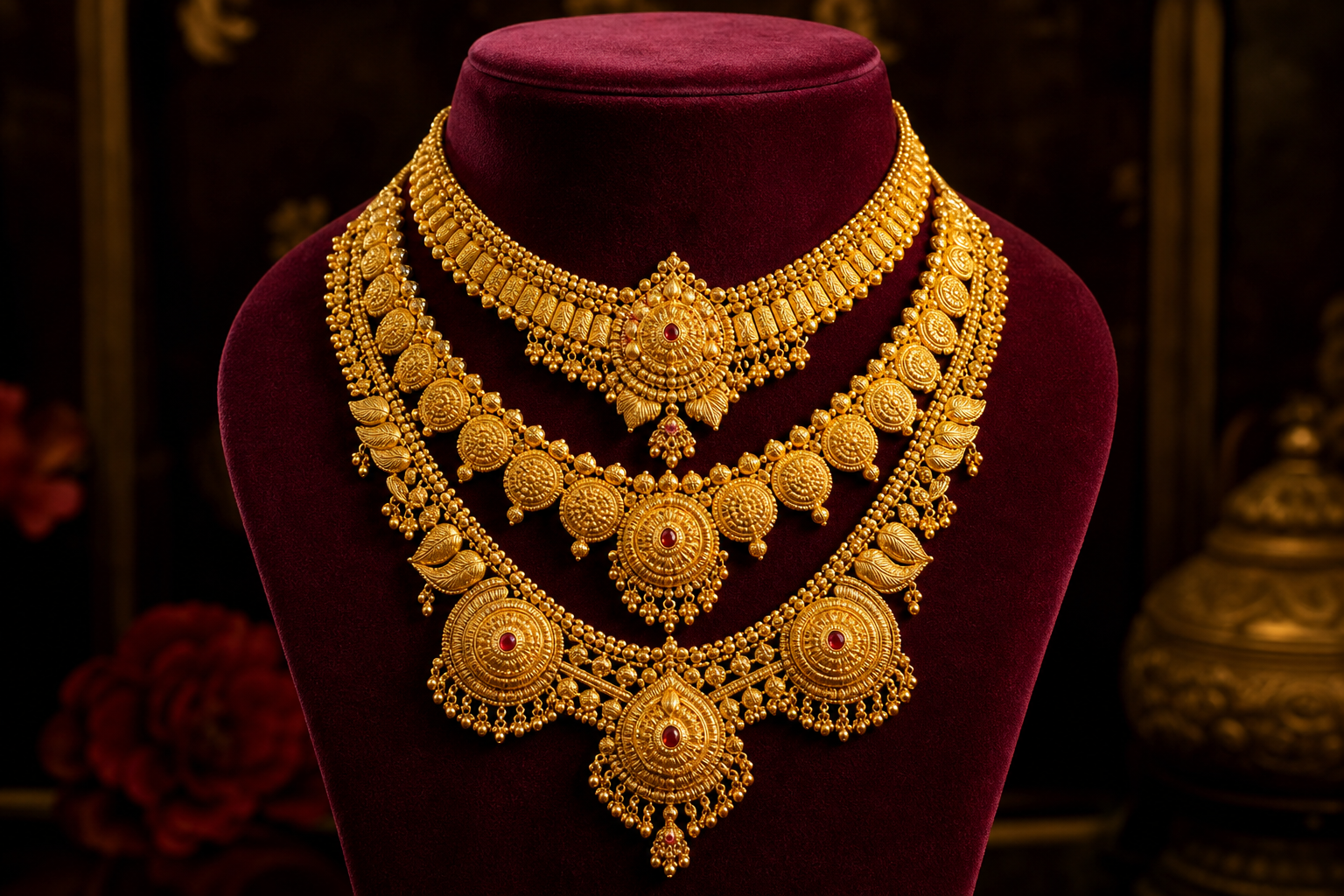 24K Heritage Har Necklace for Nepal Bridal Sets jewellery photo