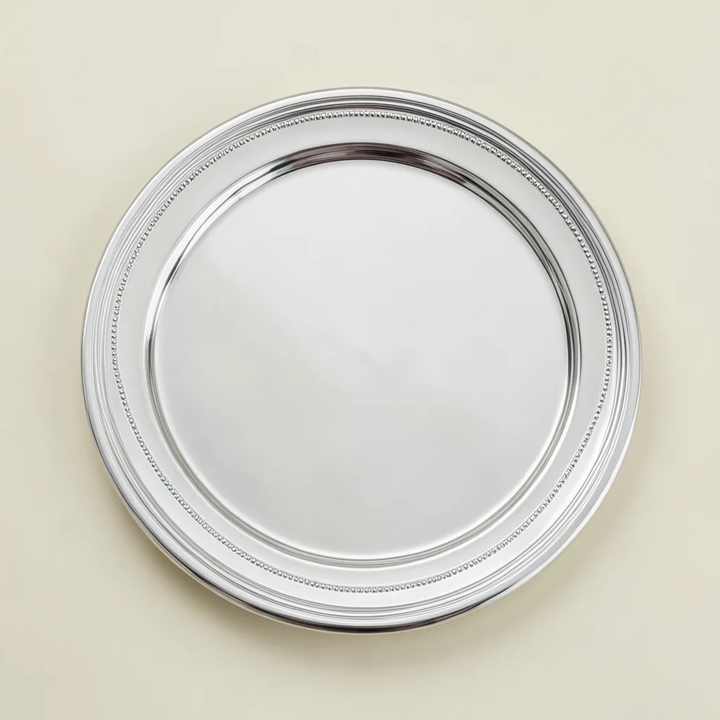 999 Blank-Centre Silver Keepsake Plate image