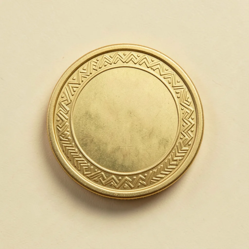 24K Geometric Border Gold Coin, 10 g