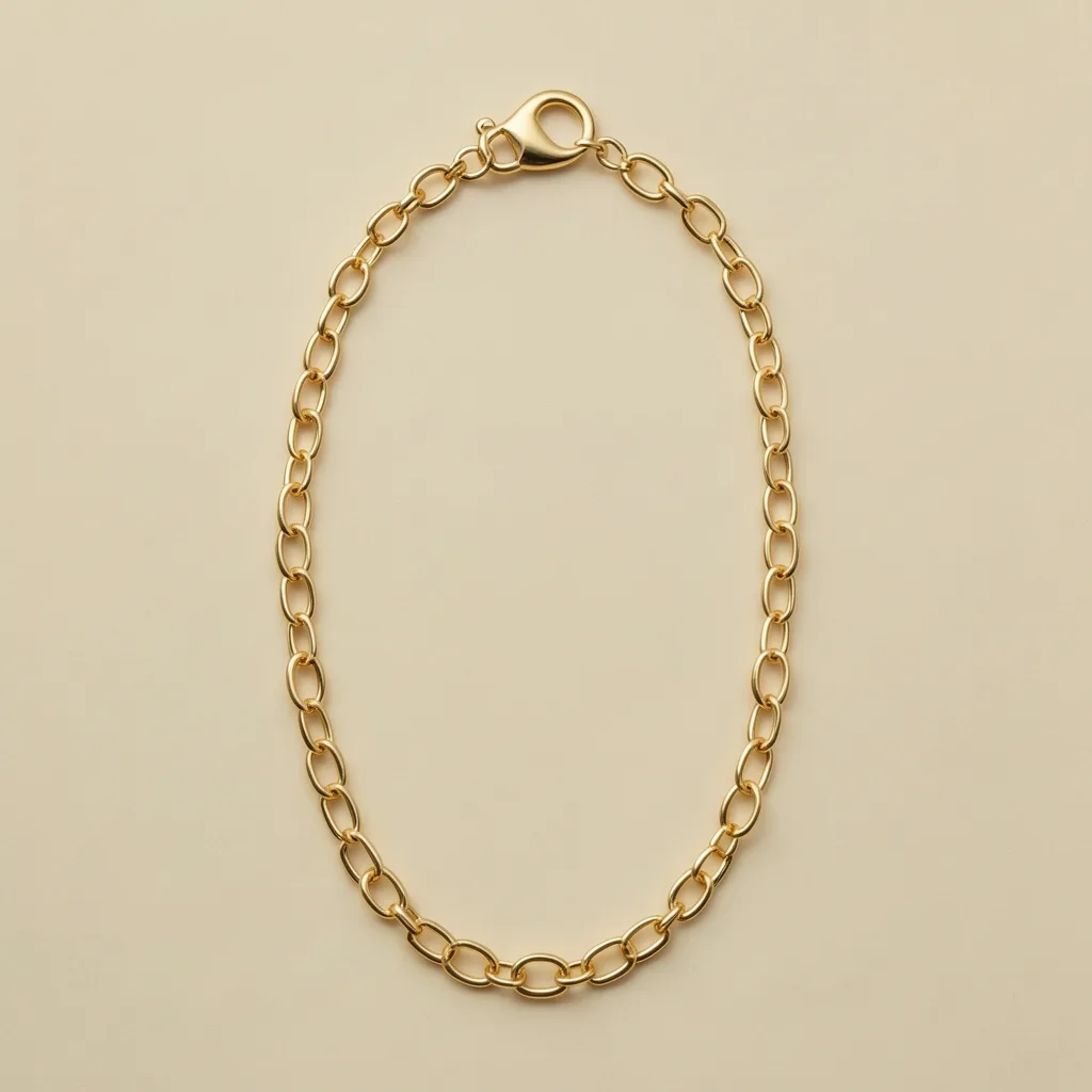 22K Oval-and-Round Link Gold Chain
