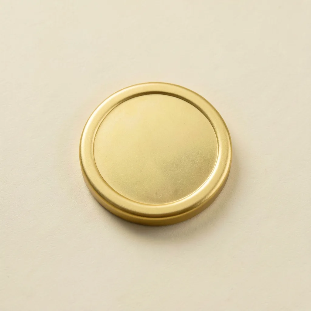 24K Plain Round Gold Coin, 5 g